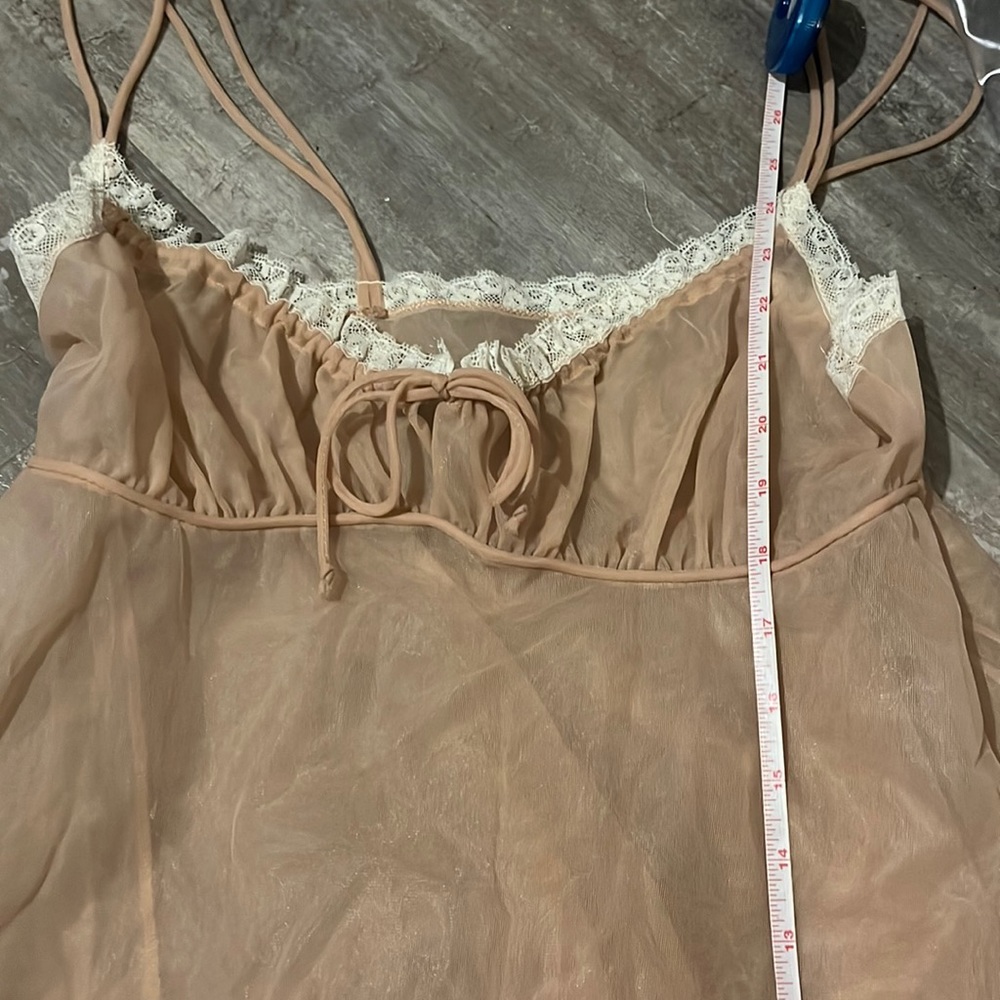 Vintage brown baby doll top